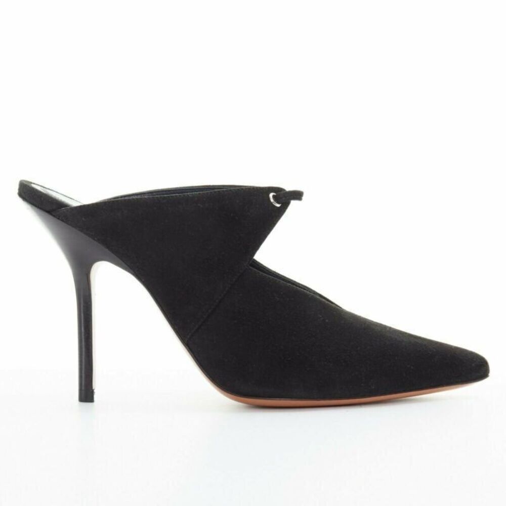 Celine Suede Point Toe Mules